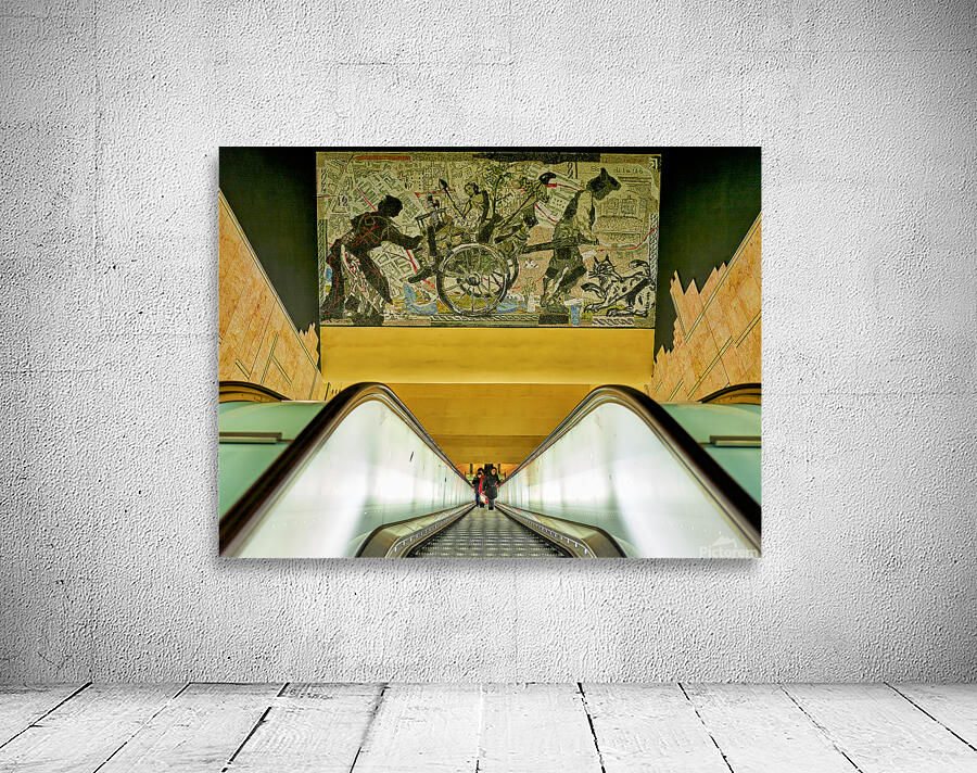 Toledo station view in Naples Metro with artwork above Wall Preview