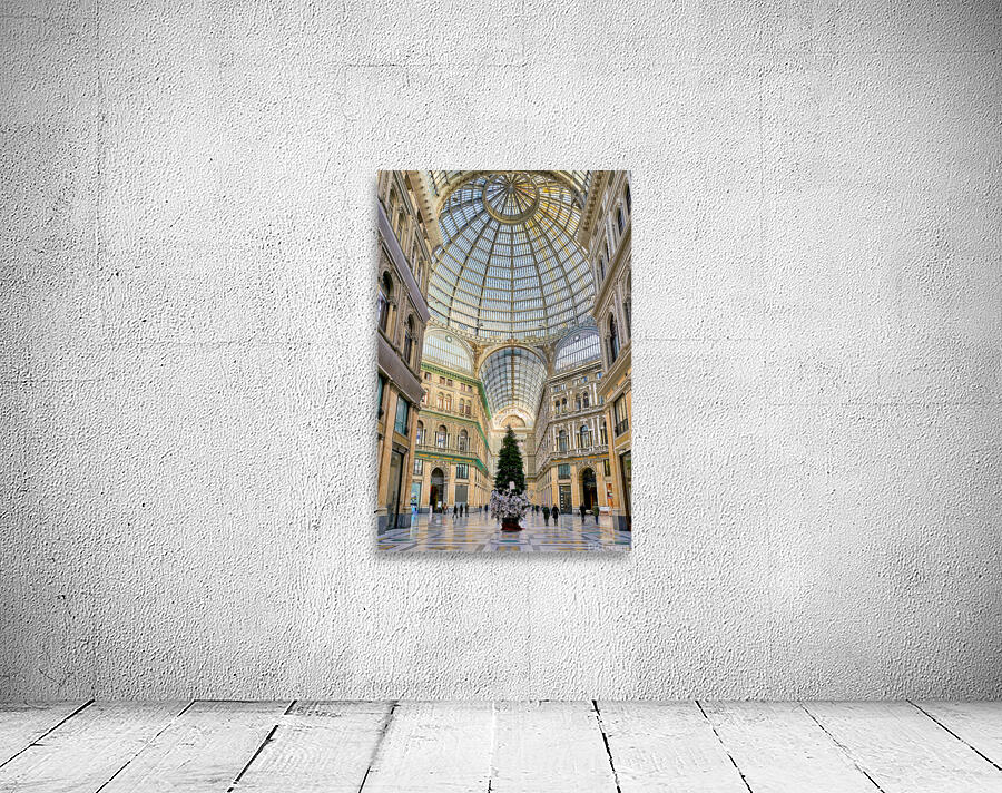 Visitors enjoy Galleria Umberto I in Naples for the holidays Wall Preview