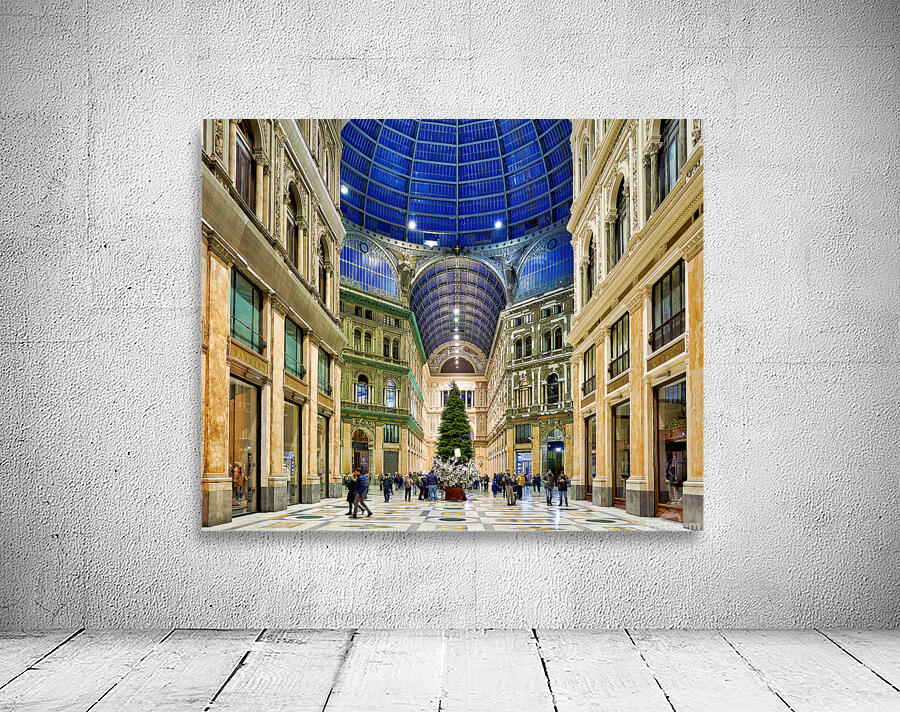 Exploring Galleria Umberto I in Naples during holiday season Wall Preview