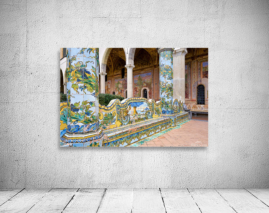 Cloister of the clarisses at santa chiara in naples campania ita Wall Preview