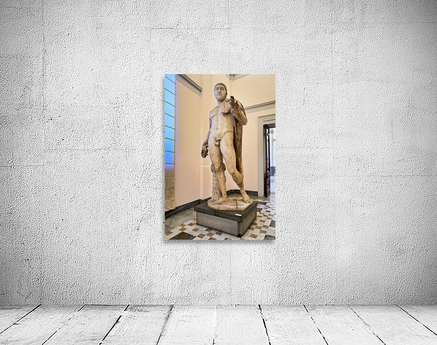 Statue at national archaeological museum of naples in campania Wall Preview