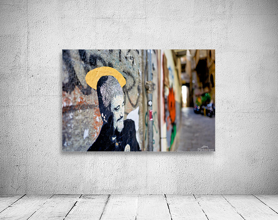 Mural of pino daniele in via tribunali naples campania italy Wall Preview