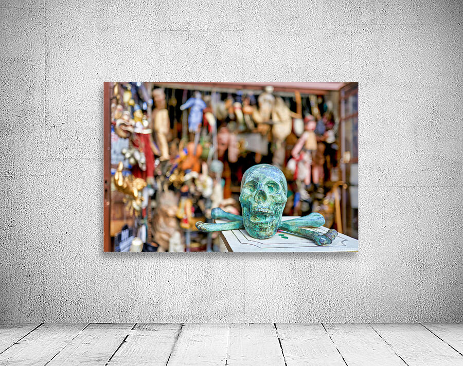 Junk dealer displays various items in Naples Campania Italy Wall Preview