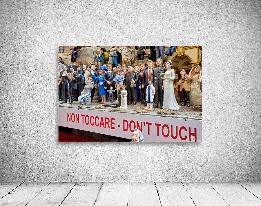 Statues of Christmas Nativity scene in Naples artisan workshop Wall Preview