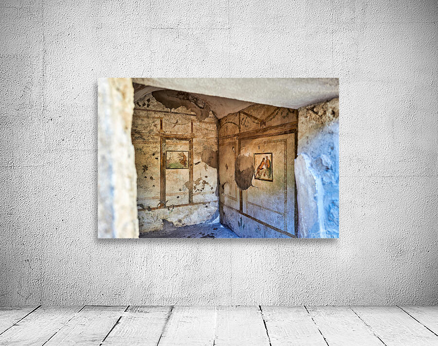 Exploring ancient wall paintings in Pompeii Naples in Italy Wall Preview