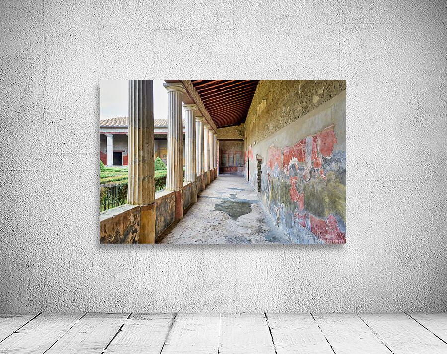 Exploration of ancient Roman architecture in Pompeii Naples Wall Preview