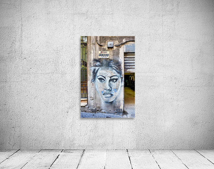 Graffiti of sofia loren in naples spanish quarters Wall Preview