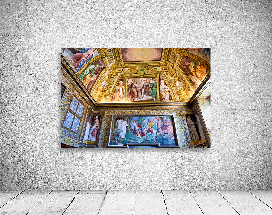 Art and history in Certosa di San Martino in Naples Italy Wall Preview