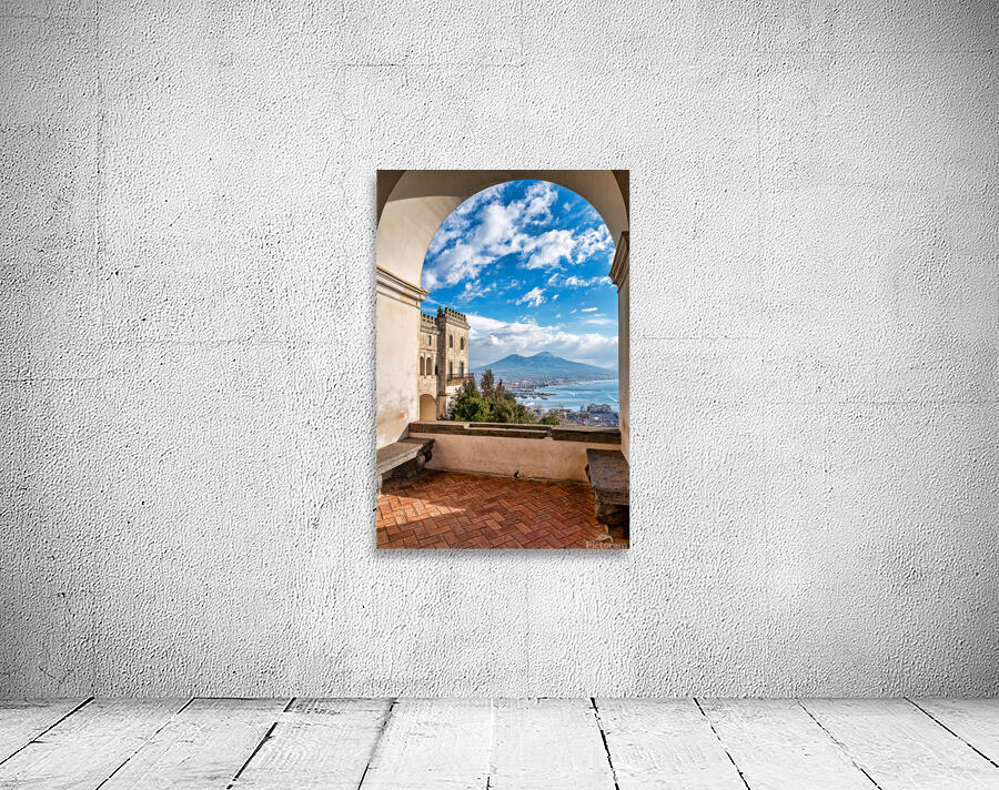View of gulf of naples and mount vesuvius from historic location Wall Preview