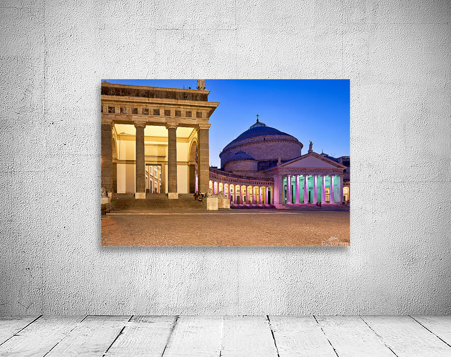 Sunset at Basilica di San Francesco di Paola Naples Wall Preview