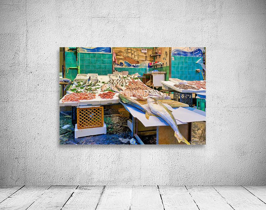 Fishmongers market in Pignasecca quarter of Naples Campania Ita Wall Preview