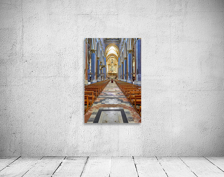 Interior of San Domenico Maggiore church in Naples at midday Wall Preview