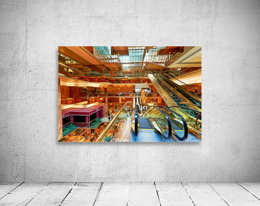 Visitors explore the Trump Tower atrium in Manhattan New York Wall Preview