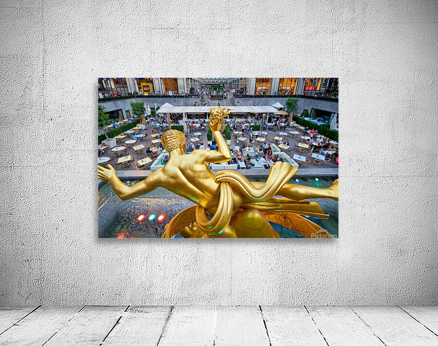 Prometheus statue at Rockefeller Center in Manhattan during the  Wall Preview