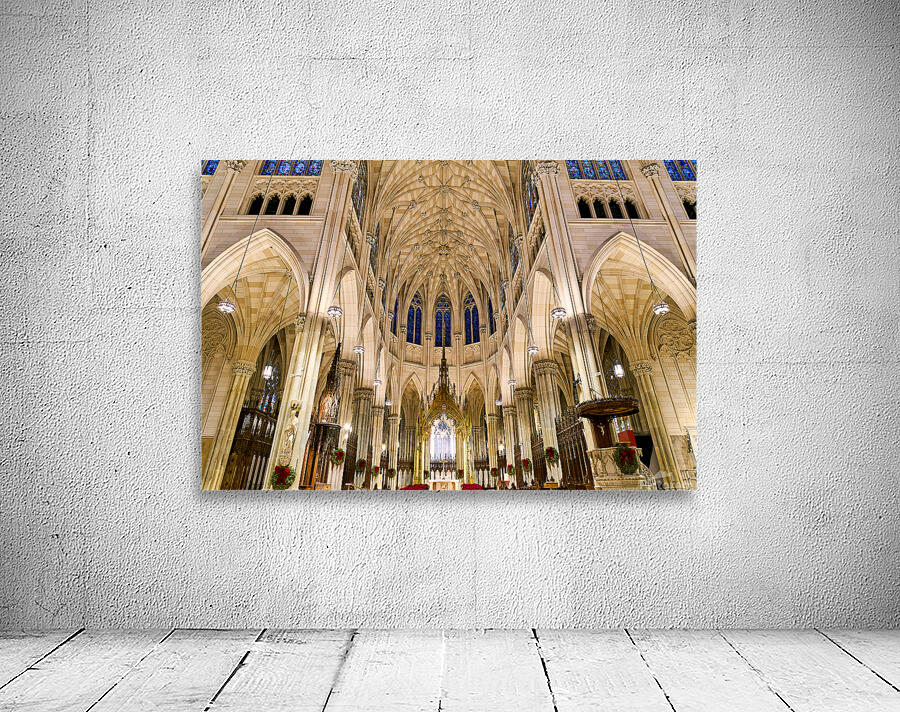 Visitors admire St. Patricks Cathedral in Manhattan during the  Wall Preview