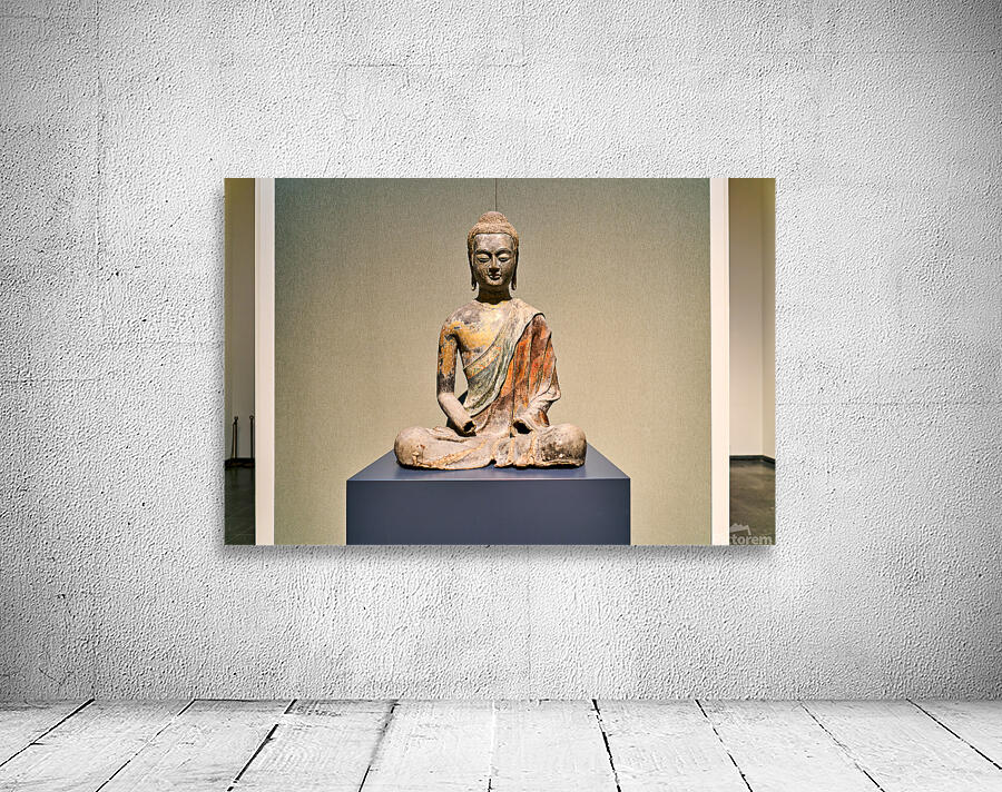 Buddha statue at the Mets Asian art gallery Wall Preview