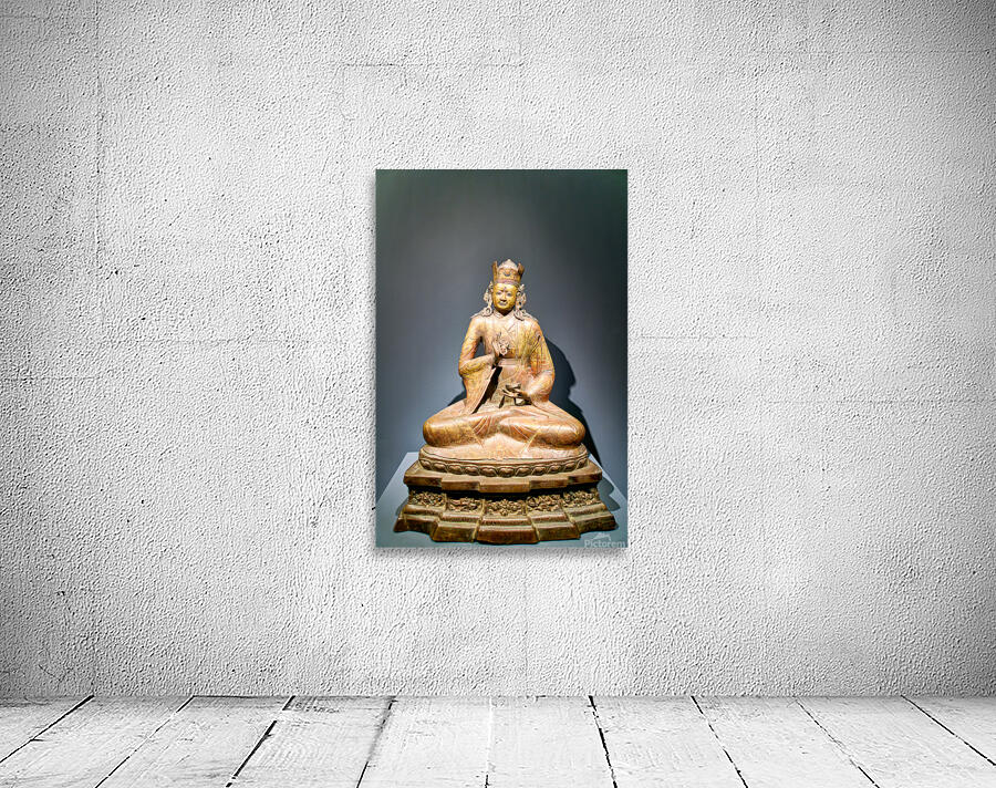 Sculpture of seated figure in Asian Art Gallery at Metropolitan  Wall Preview