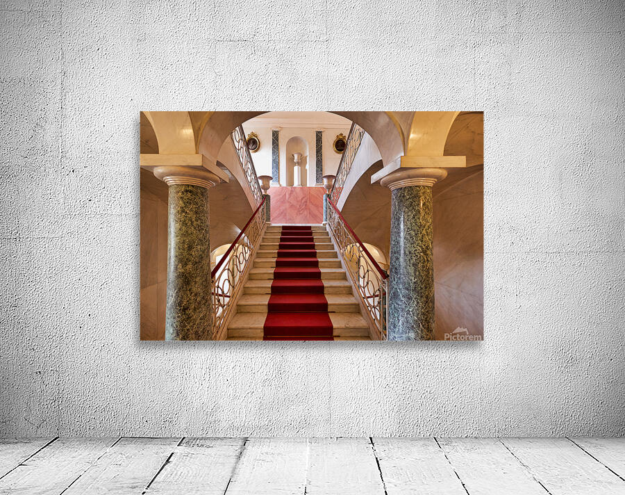 Stairs inside Palazzo Nicolaci in Noto Sicily during daytime Wall Preview