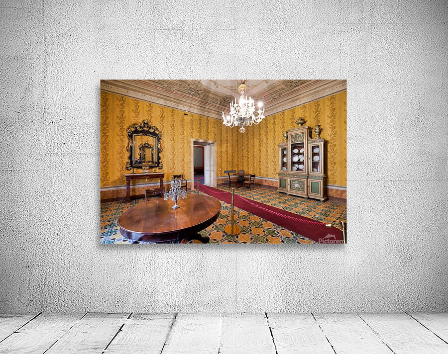 Visitors see the interior of Palazzo Nicolaci in Noto Sicily I Wall Preview