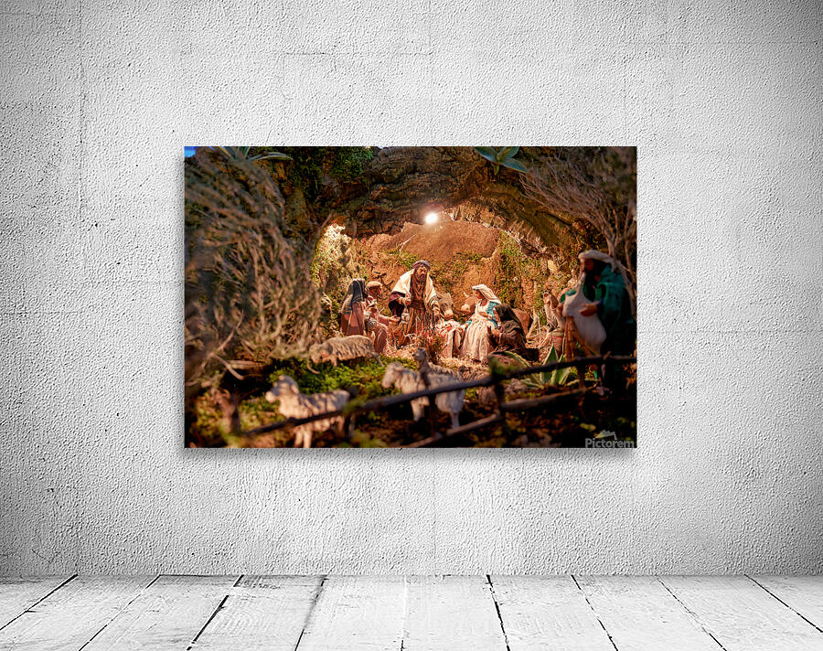 Christmas nativity scene in Caltagirone Sicily Italy Wall Preview