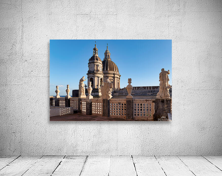 Visit to metropolitan cathedral of saint agatha in catania italy Wall Preview