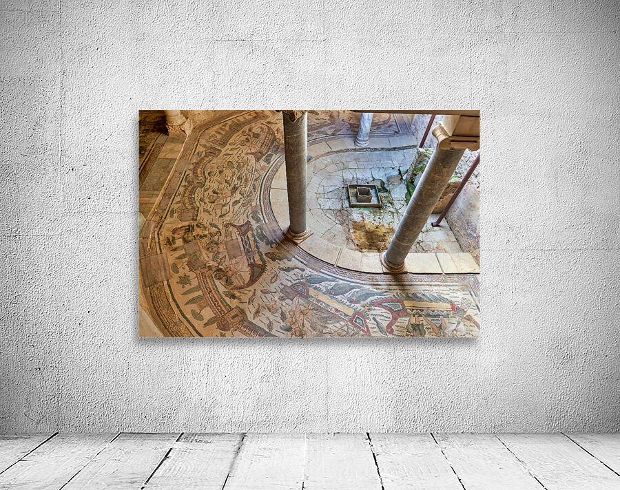 Exploring mosaics at Villa Romana del Casale in Sicily Wall Preview