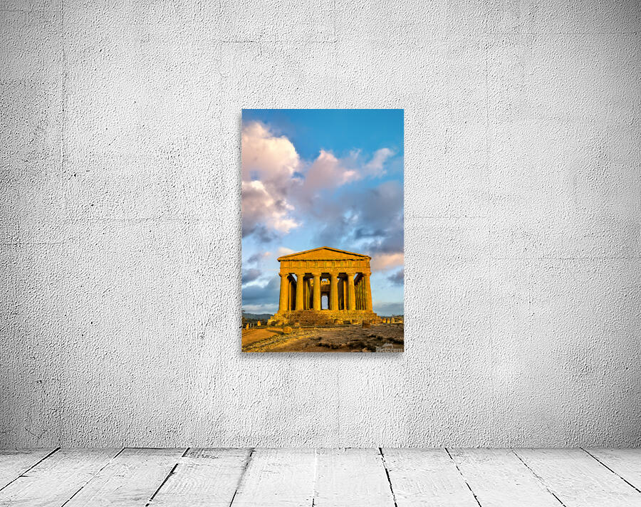 Explore the Temple of Concordia located in Agrigento Sicily Wall Preview