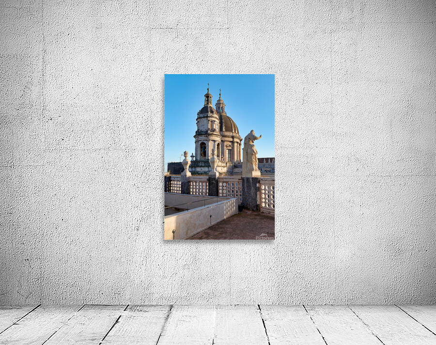 View of metropolitan cathedral of saint agatha in catania sicily Wall Preview