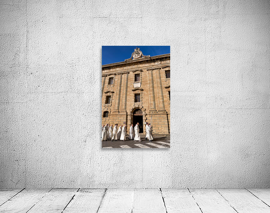 Religious procession at the cathedral of Caltagirone in Sicily  Wall Preview