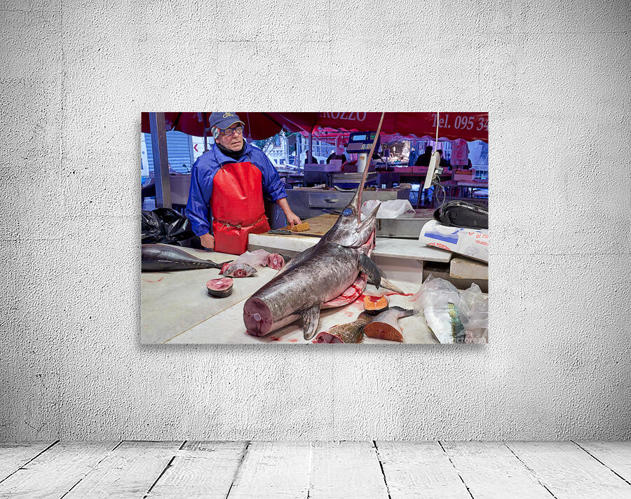 Explore Catanias Piscaria market for seafood and local goods Wall Preview