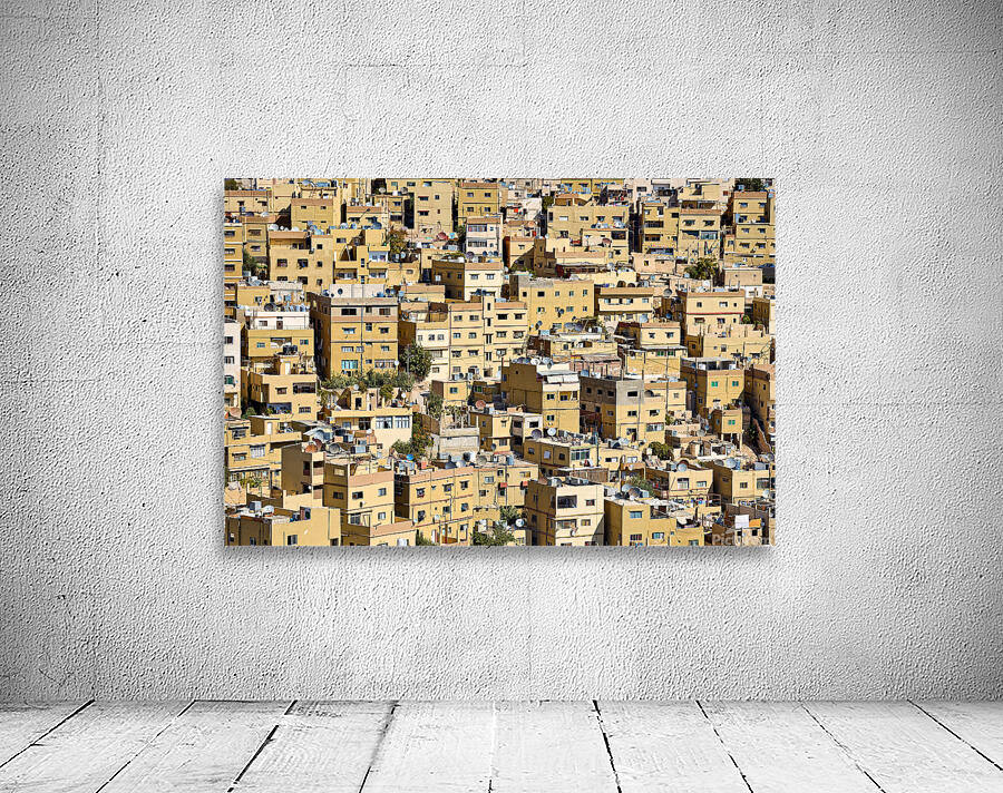 Cityscape of Amman Jordan with many yellow buildings Wall Preview