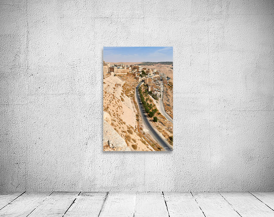 Kerak Castle shows the land and buildings around it in Jordan Wall Preview