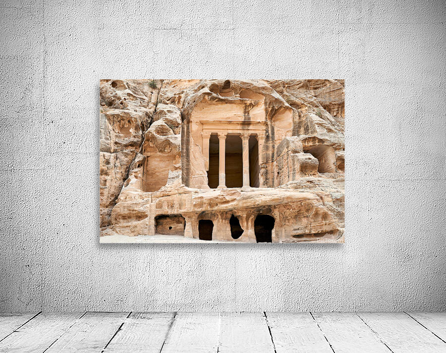 Little Petra site in Jordan shows ancient rock cut architecture Wall Preview