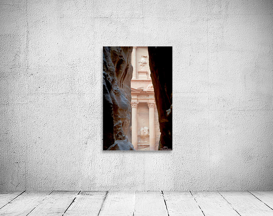 Exploring the al khazneh treasury in petra jordan Wall Preview