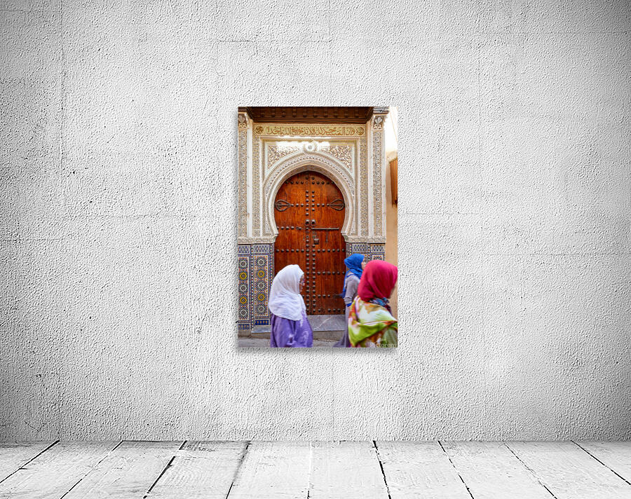 Women walk through the Medina in Fez Morocco Wall Preview