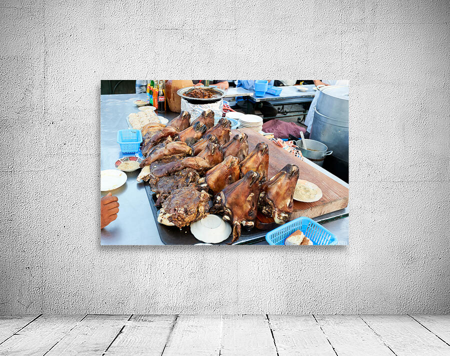 Goat heads ready to serve in Marrakeshs Djema el Fna Wall Preview