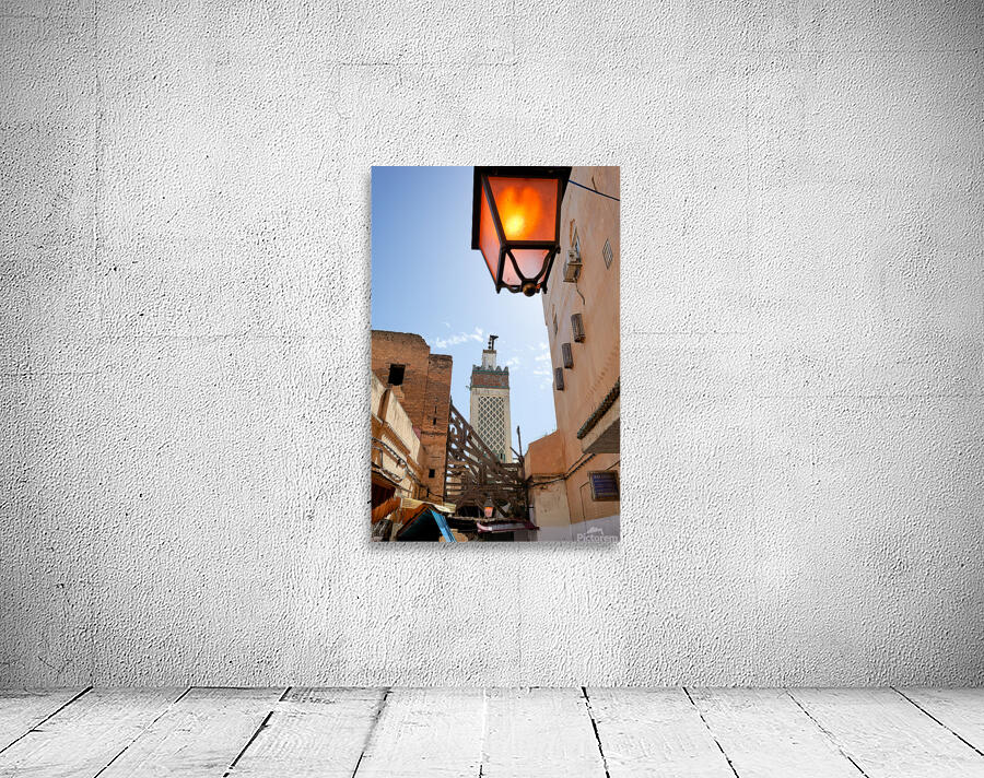 Narrow alleys in the Medina of Fez Morocco showcase daily life Wall Preview
