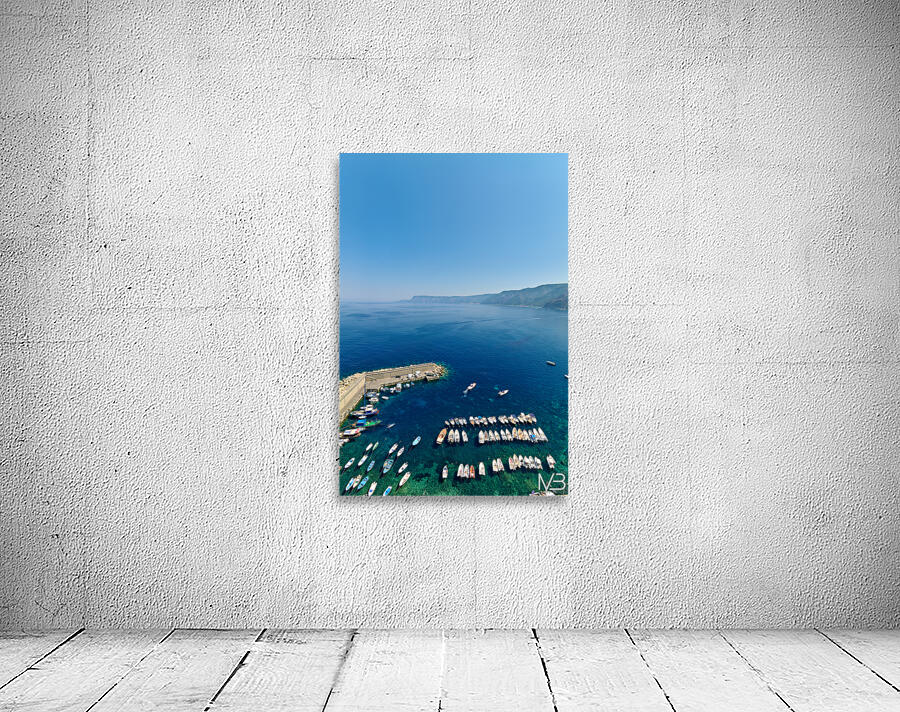 View of Chianalea harbor in Scilla Calabria Italy with boats Wall Preview