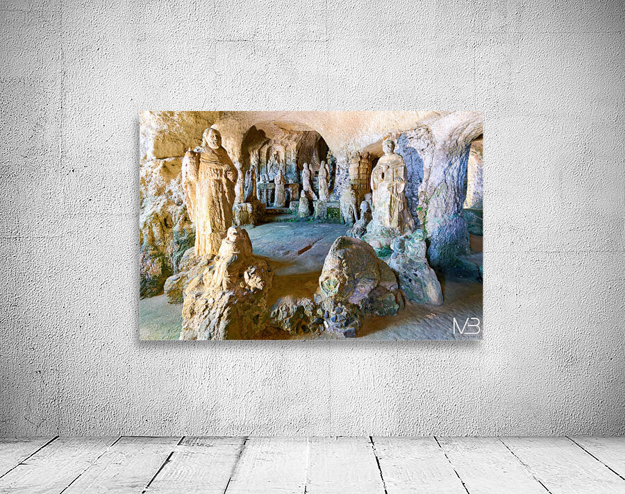 Visit to cave church of Piedigrotta in Pizzo Calabro Italy Wall Preview