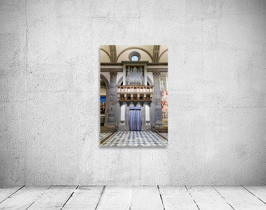 Pipe organ in Basilica of San Lorenzo in Florence Tuscany Wall Preview