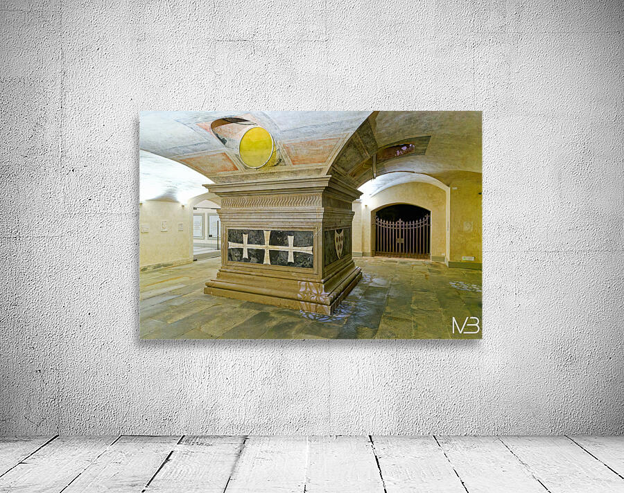 Exploring the crypt of Basilica of San Lorenzo in Florence Italy Wall Preview