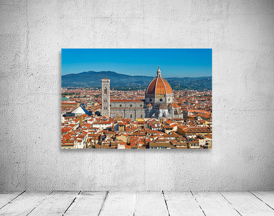 View of Florence with the Duomo and cityscape on a sunny day Wall Preview