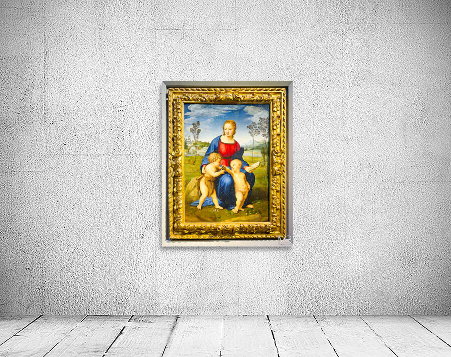 Madonna with child by raffaello sanzio at uffizi gallery in flor Wall Preview