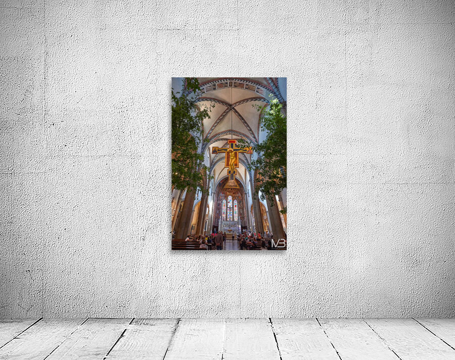 Visit to santa maria novella church in florence tuscany italy Wall Preview