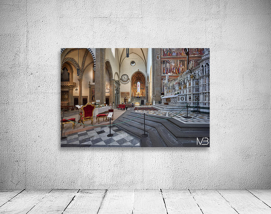 Visit to santa maria novella church in florence tuscany italy Wall Preview