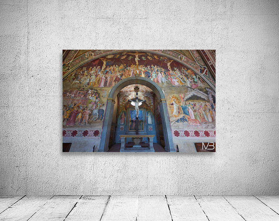 Santa Maria Novella church interior with historical art in Flore Wall Preview