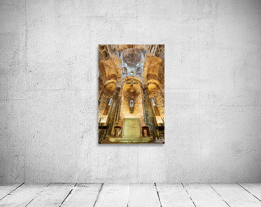 Interior view of Cappella di San Cataldo in Palermo Sicily Wall Preview