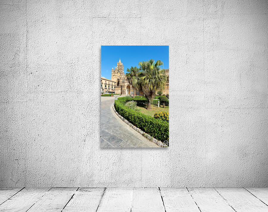 Palermo Cathedral surrounded by gardens in Sicily Italy Wall Preview