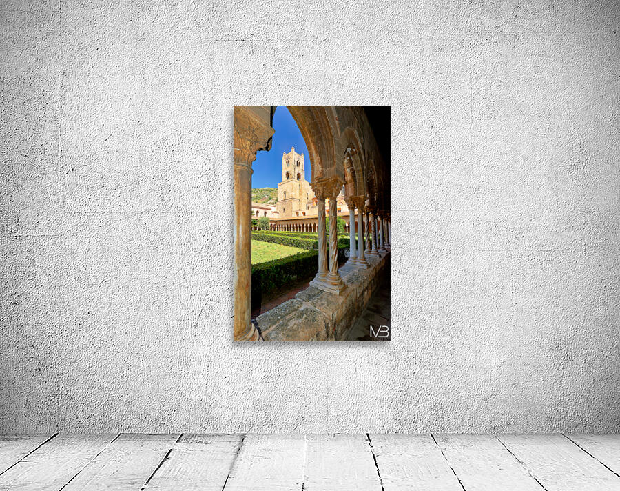 Monreale Cathedral in Palermo Sicily shows historical architectu Wall Preview