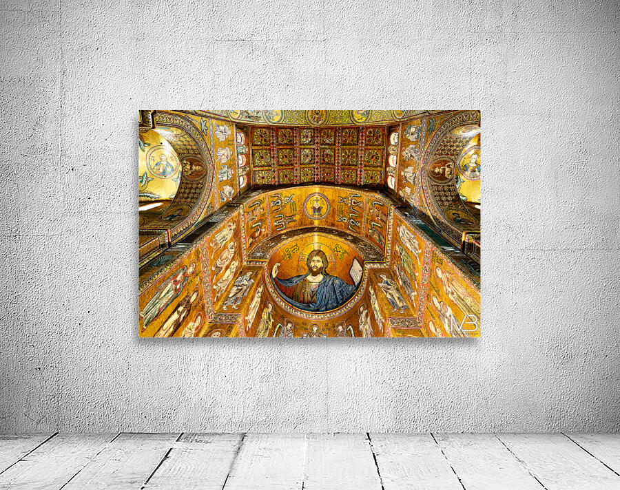 Mosaic details of Duomo di Monreale in Palermo Sicily Italy Wall Preview